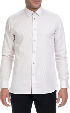 TED BAKER-Ανδρικό πουκάμισο SENNE TED BAKER λευκό